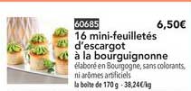 16 mini feuilletés d'escargot à la bourguignonne