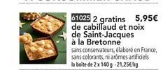 2 gratins de cabillaud et noix de saint jacques à la bretonne