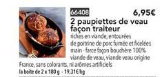 2 paupiettes de veau façon traiteur