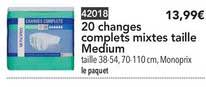 20 changes complets mixtes taille medium