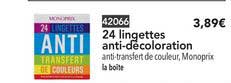 24 lingettes anti décoloration