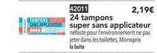 24 tampons super sans applicateur