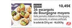36 escargots de bourgogne moyens