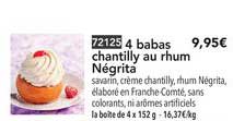 4 babas chantilly au rhum négrita