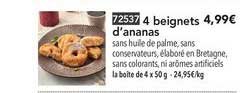4 beignets d'ananas