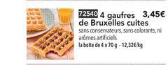 4 gaufres de bruxelles cuites