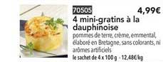 4 mini gratins à la dauphinoise
