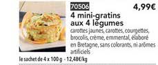 4 mini gratins aux 4 légumes