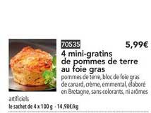 4 mini gratins de pommes de terre au foie gras