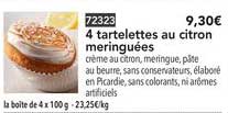 4 Tartelettes Au Citron Meringuées