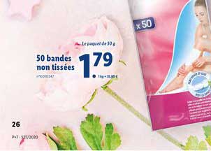 50 bandes non tissées