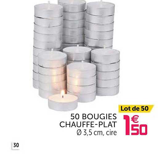 50 bougies chauffe plat