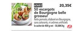 50 escargots de bourgogne belle grosseur
