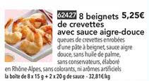 8 beignets de crevettes avec sauce aigre douce