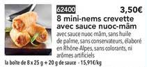 8 mini nems crevette avec sauce nuoc mâm