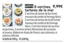 8 verrines tartares de la mer