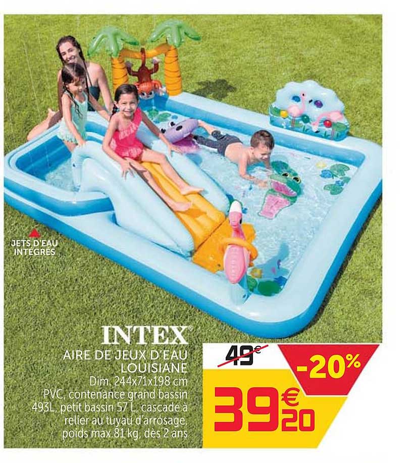 aire de jeux d'eau louisiane intex