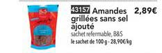 amandes grillées sans sel ajouté