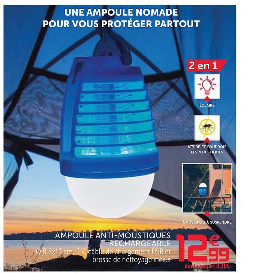 Ampoule Anti Moustiques Rechargeable