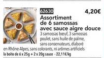 Assortiment De 6 Samossas Avec Sauce Aigre Douce