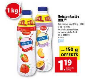 boisson lactée xxl
