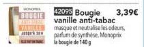 bougie vanille anti tabac
