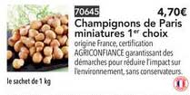 champignons de paris miniatures 1er choix