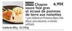 chapon sauce foie gras et écrasé de pommes de terre aux noisettes