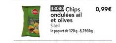 chips ondulées ail et olives