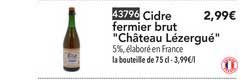 cidre fermier brut château lézergué