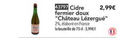 cidre fermier doux château lézergué