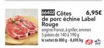 Côtes De Porc échine Label Rouge
