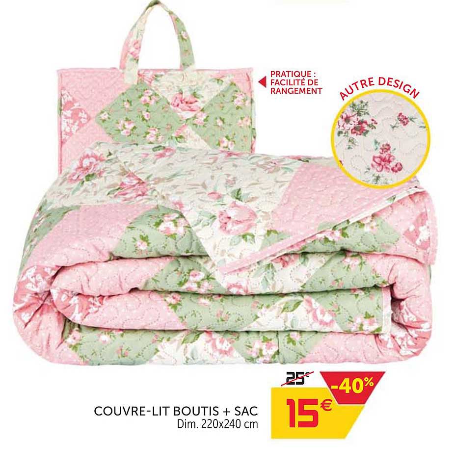 couvre lit boutis + sac