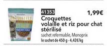 Croquettes Volaille Et Riz Pour Chat Stérilisé