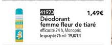 déodorant femme fleur de tiaré