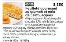 feuilleté gourmand au saumon et noix de saint jacques