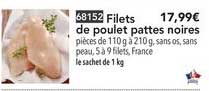 filets de poulet pattes noires