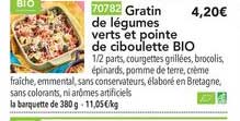 Gratin De Légumes Verts Et Pointe De Ciboulette Bio