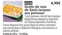 gratin de noix de saint jacques aux poireaux