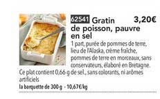 gratin de poisson pauvre en sel