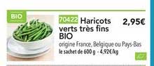 haricots verts très fins bio