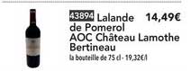 lalande de pomerol aoc château lamothe bertineau