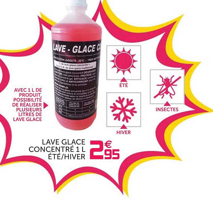 lave glace concentré 1l été hiver