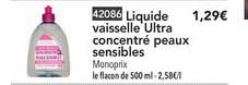 liquide vaisselle ultra concentré peaux sensibles