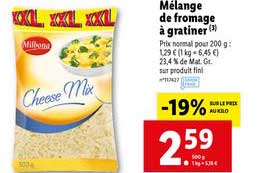 mélange de fromage à gratiner
