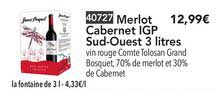 merlot cabernet igp sud ouest 3 litres