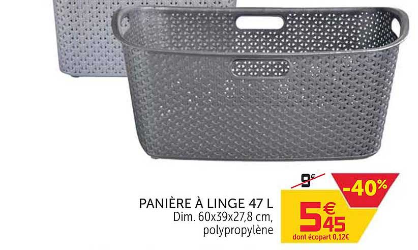 panière à linge 47l