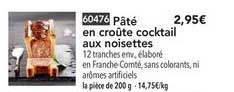 Pâté En Croûte Cocktail Aux Noisettes