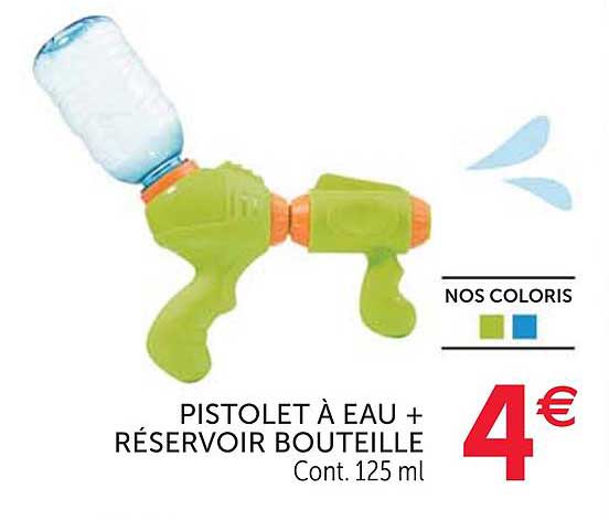 Pistolet à Eau + Réservoir Bouteille