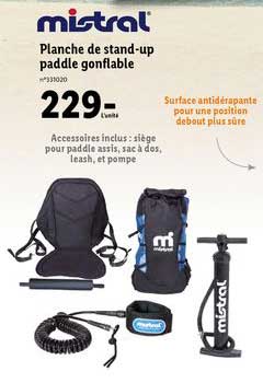 Planche De Stand Up Paddle Gonflable Mistral